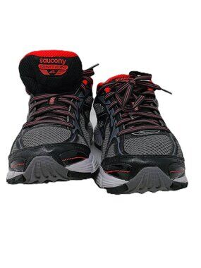 Saucony Gray and Red Running Shoes